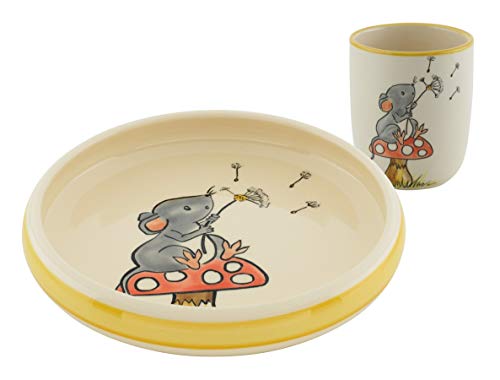 Kuhn Rikon 39552 Kinderset Maus, Keramik, Teller, Tasse, Porcelain von KUHN RIKON