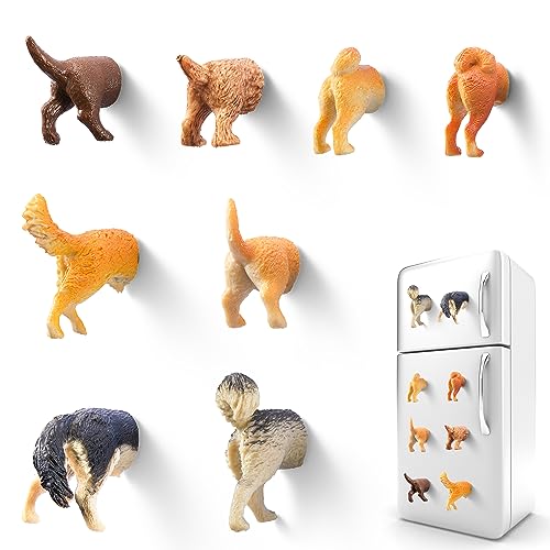 8 Stück fügen Sie etwas Humor und Spaß zu Ihrem Kühlschrank mit Hunde-Butt Magneten – perfekt für Zuhause Kühlschrankmagnete für Erwachsene oder Kinder (Hundekolben) von KUHPLOVE