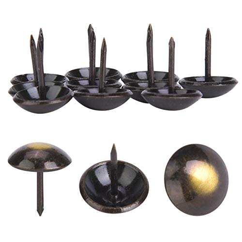 100 Stück Polsterstifte Antike Messingmöbel Nagelstifte Runder großköpfiger Nagel Antike Polsternägel Möbelstifte(16 * 20mm) polsternägel möbelspik Chiodini von KUIDAMOS