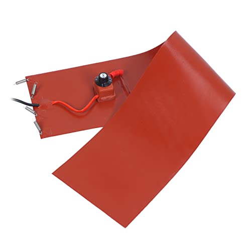 1200W Silikon Heizmatte AC 220V, 250x1140mm Flexible Heizmatte 30-150°C Temperaturbereich Schnelles Aufheizen Silikon Heizmatte Für 60L Ölfässer, Propantanks, Rohre, Ventile(#2) von KUIDAMOS