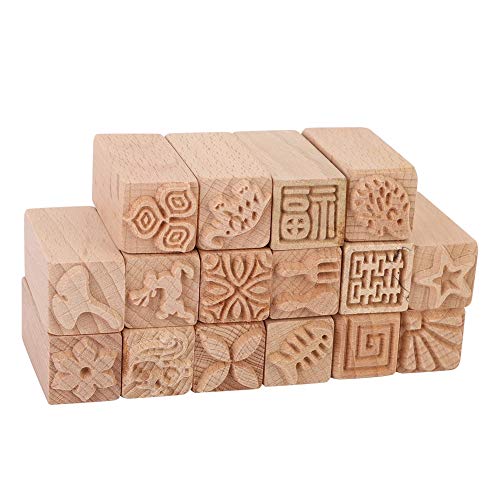 16Pcs Holz Ton Keramik Stempel, Töpferwerkzeuge Briefmarken Ton Dekorative Stempel Handgeschnitzte Stempel für DIY Handwerk, Briefe Tagebuch, Buche DIY Tonkeramik 16Pcs Holz Ton Keramik Stempel, Töpferwerkzeuge Briefmarken Ton Dekorative Stempel Handgeschnitzte Stempel für DIY Handwerk, Briefe Tagebuch, Buche DIY Tonkeramik von KUIDAMOS