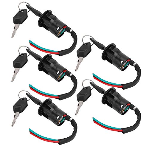 5 Satz Zündschloss Schlüsselstartschalter Elektronischer Schlossschalter, Elektrofahrrad Netzteilschloss Tragbares elektrisches Türschloss mit zwei Schlüsseln für von KUIDAMOS