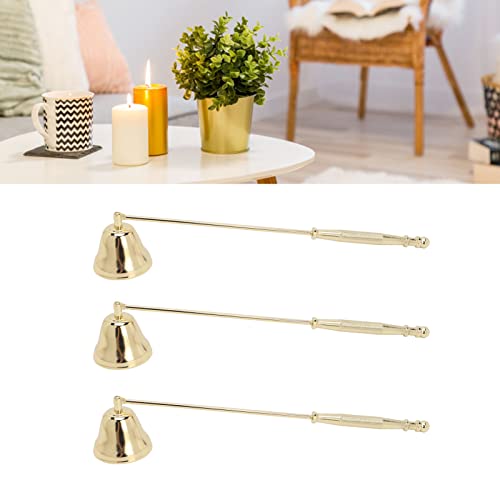 KUIDAMOS 3-teiliges Eisenüberzug-Kerzenlöscher-Set, Löscher mit Rutschfestem Griff 24cm Länge Glockenförmiger Dochtlöscher für den Hausgebrauch von KUIDAMOS