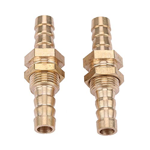 Messing Schottverschraubung, 2 Stück Schlauchtülle Messing Schottverschraubung Kupplung Stecker Adapter Schottkupplung Kurze Ankerkupplung(10mm) von KUIDAMOS
