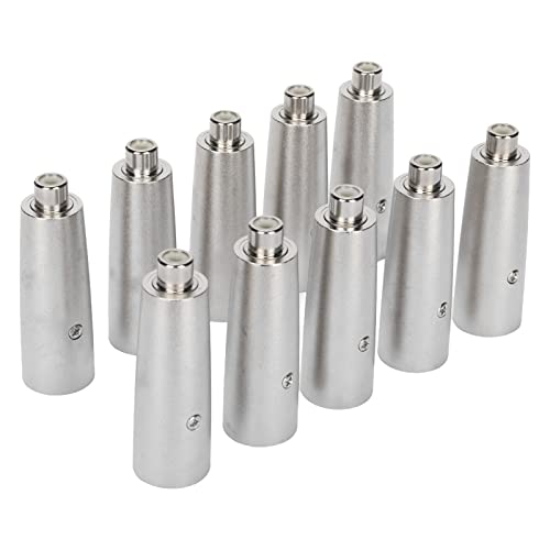 Mikrofonkoppler, Hartschalen-Metall-Rauschunterdrückung Cinch auf XLR-Adapter Mehrzweck-stabiles 10 Stück für Verstärker für Monitorlautsprecher von KUIDAMOS