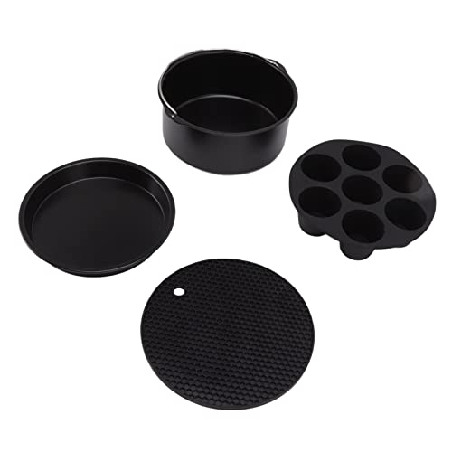 Set mit 13 Heißluftfritteusen Zubehör, Ersatzteile für Heißluftfritteusen aus Edelstahl mit Antihaftbeschichtung Luftfritteusenpfanne, Passend für die Meisten Luftfritteusen(16cm) von KUIDAMOS