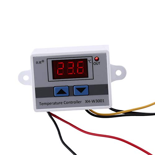 Temperaturregler, DC12V-Thermostatschalter mit wasserdichter Sonde, -50~110 ℃ Bereich Programmierbares digitales LED-Thermostatmodul für Schraffurbereich, Gerätekoffer, Klimaanlage von KUIDAMOS