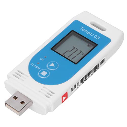 USB-Temperatur-Datenlogger, IP54 PDF-Temperatur-/Feuchtigkeitsrekorder mit PDF- oder CSV-Bericht, 32000 Messwerte, Wiederverwendbarer Rekorder, Thermometer 0% ~ 85% Relative USB-Temperatur-Datenlogger, IP54 PDF-Temperatur-/Feuchtigkeitsrekorder mit PDF- oder CSV-Bericht, 32000 Messwerte, Wiederverwendbarer Rekorder, Thermometer 0% ~ 85% Relative von KUIDAMOS