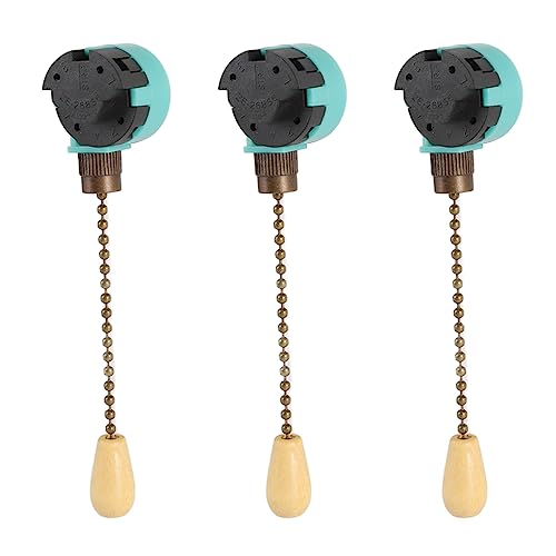 Zugkettenschalter, Deckenventilator-Lampenschalter, starke Abdichtung, rostfrei, 250 V, 125 V, für Wandleuchte(Bronze) von KUIDAMOS