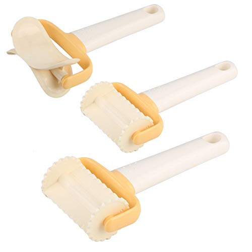 KUIKUI - 3 Arten Keks-Rollen Crimped Cutter, Keks Formen Maker Stempel Roller Ausstecher Gebäck Knödel Rollen Prägen Backen Kuchen Dekorieren Werkzeuge(3 kit set) von KUIKUI