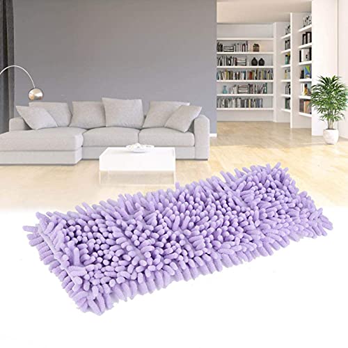 KUIKUI Fiber Mop Refill Ersatzköpfe Wiederverwendbare Mop Pads Tuch Flache Ersatzköpfe für Heim/Büro nassen oder trockenen (lila) von KUIKUI