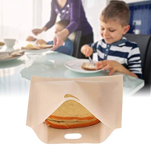 KUIKUI Toasterbeutel, wiederverwendbare Antihaftbeschichtete Fiberglas-Sandwichbeutel Mikrowellenheizung Gebäck Toasterbeutel(17 * 19CM) von KUIKUI