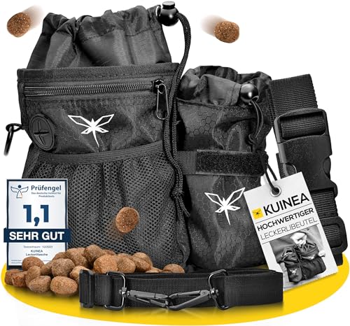 KUINEA® Leckerlitasche für Hunde - 4 Tragevarianten - Praktische Gassi Tasche Hund, Hundeleckerli Tasche, Leckerlietasche, Futtertasche Hund, Futterbeutel Hund, Snackbeutel Hund, Leckerlibeutel Hunde von KUINEA