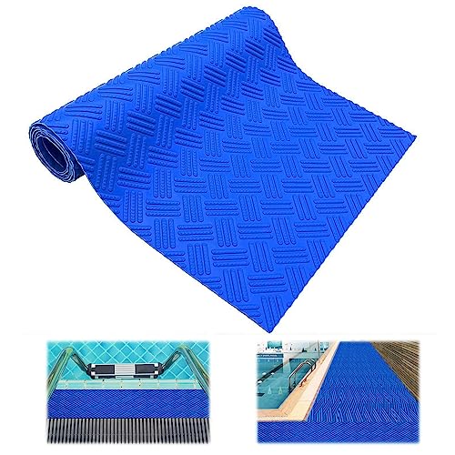 KUIRUNRX® Schwimmbadleitermatte, rutschfeste Trittmatte, Pool schutzmatte, Schutzmatte Für Poolleiter,Poolunterlage Mit Rutschfester Textur Für Schritte, Treppen, Leitern 90x23CM von KUIRUNRX