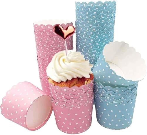 Cupcake Wrapper, 100 Stück Cupcake Liner Fall Wrapper Muffinförmchen Papier Cupcake Backbecher Papierkuchen für Backtage Geburtstage Hochzeiten und Partys Rosa blau Cupcake Wrapper, 100 Stück Cupcake Liner Fall Wrapper Muffinförmchen Papier Cupcake Backbecher Papierkuchen für Backtage Geburtstage Hochzeiten und Partys Rosa blau von KUIZHEN