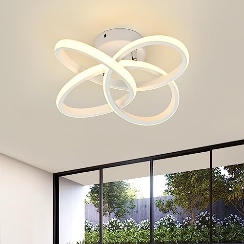 Deckenlampe, 36W LED Deckenleuchte, 3000K Modern Kreative Minimalistische Deckenlampen,Deckenbeleuchtung Lampen für Balkone Flurgarderobe Schlafzimmer Badezimmer Flur Keller Küche Gang Balkon Weiß von KUKAK