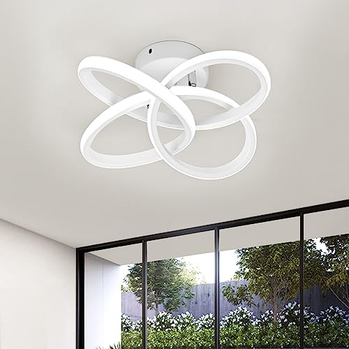 Deckenlampe, 36W LED Deckenleuchte, 6000K Modern Kreative Minimalistische Deckenlampen,Deckenbeleuchtung Lampen für Balkone Flurgarderobe Schlafzimmer Badezimmer Flur Keller Küche Gang Balkon Weiß von KUKAK