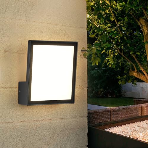 KUKAK LED Wandlampe Aussen Innen 10W,Außenleuchte Aussenlampe IP65 wasserdichte,Aluminium Modern Wandleuchte Außen 3000K Warmweiß Aussenleuchte,Wand Lampe für Terrasse Eingang Garten Balkon Flur von KUKAK