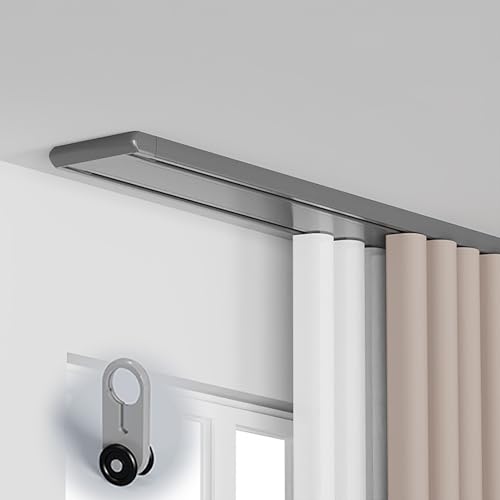 Gardinenschiene Vorhangschiene 2-läufig,gardinenschiene deckenhalterung für vorhangschienen aus aluminium Stille zweireihige robuster Raumteiler, curtain rail vorhang schienensystem für Schiebevorhang Gardinenschiene Vorhangschiene 2-läufig,gardinenschiene deckenhalterung für vorhangschienen aus aluminium Stille zweireihige robuster Raumteiler, curtain rail vorhang schienensystem für Schiebevorhang von KUKIXKK