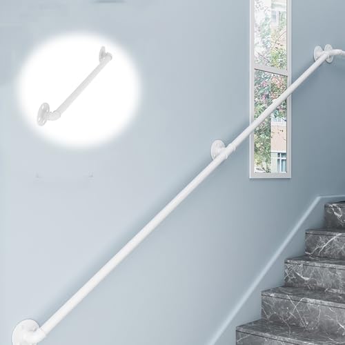 KUKIXKK Treppengeländer innen, handlauf treppe, handläufe für treppen, stiegengeländer geländer innen für Villen, Balkone, Flure, Wohnungen,(Wit,25cm/9.8in) von KUKIXKK
