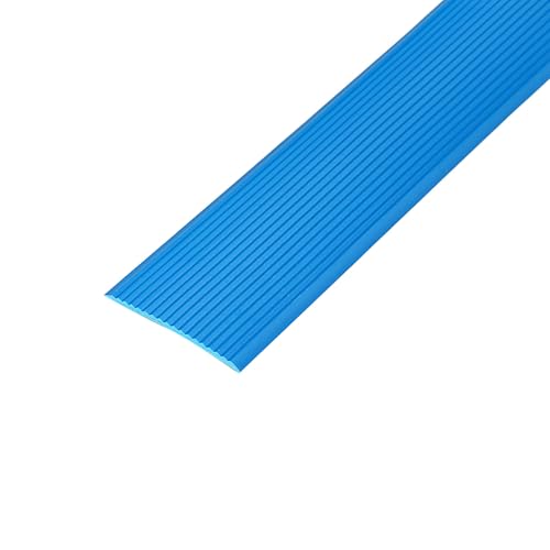 KUKIXKK Treppenkantenprofil, Selbstklebende treppenprofil, rutschfeste winkelprofil aus Gummi, kantenschutz selbstklebend Stufenkanten für drinnen und draußen(Blue-W8cm,L 3m/ 9.8ft) von KUKIXKK
