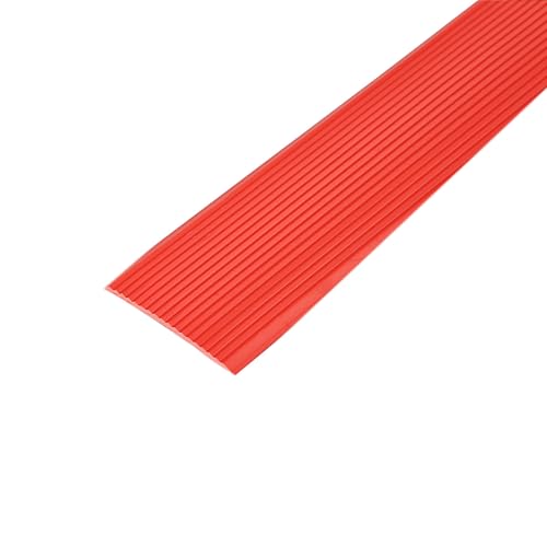 KUKIXKK Treppenkantenprofil, Selbstklebende treppenprofil, rutschfeste winkelprofil aus Gummi, kantenschutz selbstklebend Stufenkanten für drinnen und draußen(Red- W4cm,L 3m/ 9.8ft) von KUKIXKK