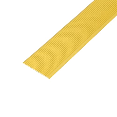 KUKIXKK Treppenkantenprofil, Selbstklebende treppenprofil, rutschfeste winkelprofil aus Gummi, kantenschutz selbstklebend Stufenkanten für drinnen und draußen(Yellow- W10cm,L 1.8m/5.9ft) von KUKIXKK