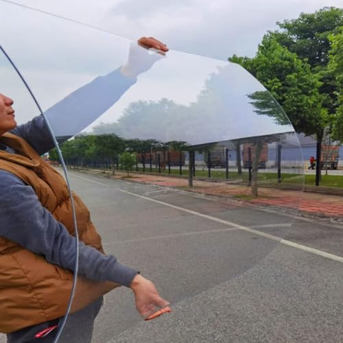 Polycarbonatplatten Transparente Gewächshausplatten 1MM Stärke Kunststoffplatte UV-beständig Klare Acrylplatten stoßsicheren für Gewächshaus Terrassendach Carport Ersatz,Leicht zu Biegen(Clear,0.8x3m/ von KUKIXKK