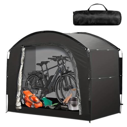 Fahrradzelt Fahrradschuppen Tragbare Fahrradgarage Wetterfest Fahrradabdeckung Outdoor für 3-4 Fahrräder 210D Oxford Fahrradplane Gerätehaus für Motorrad Gartengeräte Spielzeug Rasenmäher Fahrradzelt Fahrradschuppen Tragbare Fahrradgarage Wetterfest Fahrradabdeckung Outdoor für 3-4 Fahrräder 210D Oxford Fahrradplane Gerätehaus für Motorrad Gartengeräte Spielzeug Rasenmäher von KUKKUME