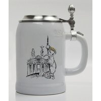 Berliner Bär Am Brandenburger Tor, Fernsehturm, Personalisierbar, Bierkrug Mit Zinndeckel, Junggesellenabschied, Junggesellinnen-Abschied Berliner Bär Am Brandenburger Tor, Fernsehturm, Personalisierbar, Bierkrug Mit Zinndeckel, Junggesellenabschied, Junggesellinnen-Abschied von KUKNAx