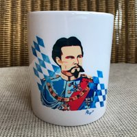 König Ludwig Porträt Auf Tasse, Plus Verschiedene Motive, Münchner, Bayern, Oktoberfest, Wiesn-Haferl, Unikat, Personalisiert Anfrage von KUKNAx
