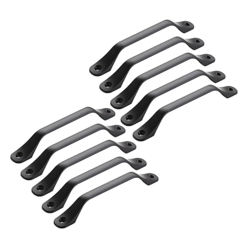KUKUUU 10er-Pack Schrankgriffe Schubladengriff Küchenbeschläge(Black,Style A-Large Size) von KUKUUU