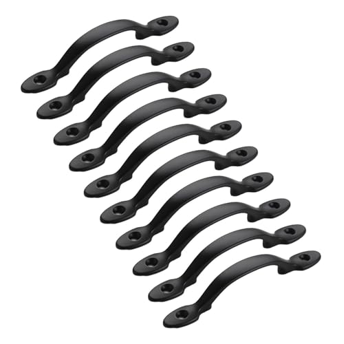 KUKUUU 10er-Pack Schrankgriffe Schubladengriff Küchenbeschläge(Black,Style B-Small Size) von KUKUUU
