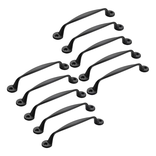 KUKUUU 10er-Pack Schrankgriffe Schubladengriff Küchenbeschläge(Black,Style D-Large Size) von KUKUUU