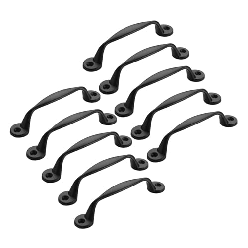 KUKUUU 10er-Pack Schrankgriffe Schubladengriff Küchenbeschläge(Black,Style D-Small Size) von KUKUUU