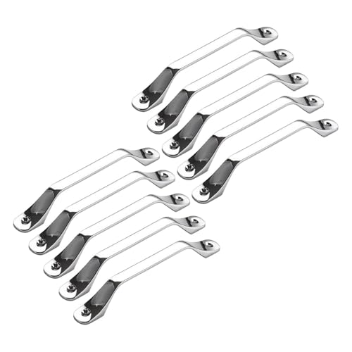 KUKUUU 10er-Pack Schrankgriffe Schubladengriff Küchenbeschläge(Chrome-plated,Style A-Large Size) von KUKUUU