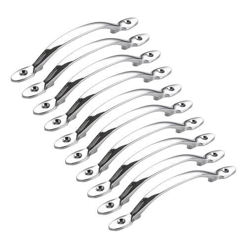 KUKUUU 10er-Pack Schrankgriffe Schubladengriff Küchenbeschläge(Chrome-plated,Style B-Large Size) von KUKUUU