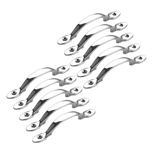 KUKUUU 10er-Pack Schrankgriffe Schubladengriff Küchenbeschläge(Chrome-plated,Style B-Small Size) von KUKUUU