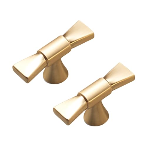 KUKUUU 2 Stück Schubladengriffe Möbelgriff Küchenschrank Fingerkantenknopf(Brushed Copper,Single Hole 1) von KUKUUU
