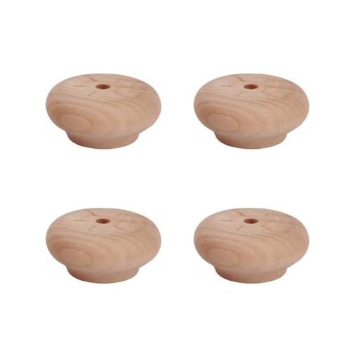 KUKUUU 4 Stück Möbelbeine aus Massivholz for Couchtische und Bankfüße(Wood Colour,2cm/0.79in) von KUKUUU