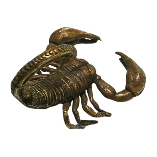 Messing Skorpion Figur Metall Handwerk Skulptur Ornament Hause Tabletop Display Dekorative von KUKUUU