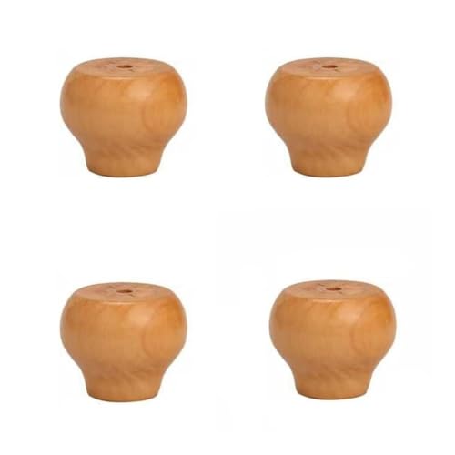 KUKUUU Möbelbeine aus Massivholz, für Couchtisch, Bank, 4 cm, lackiert, 4 Stück von KUKUUU