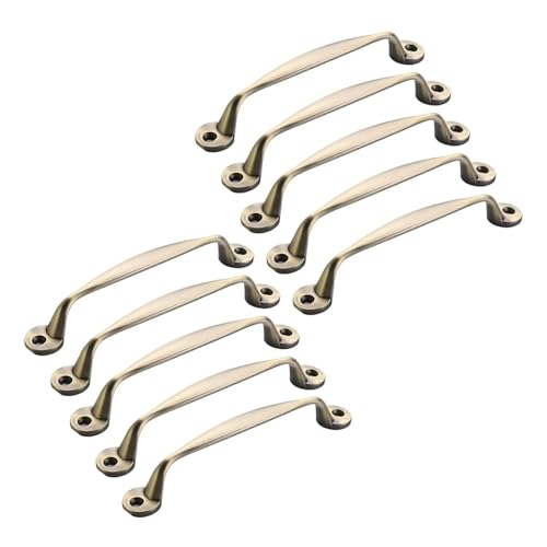 KUKUUU Schrankgriffe, Schubladengriffe, Küchen-Hardware (Vintage-Bronze, Stil, Größe D), 10 Stück von KUKUUU
