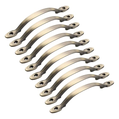 KUKUUU Schrankgriffe, Schubladengriffe, Küchen-Hardware (Vintage-Bronze, Stil B, große Größe), 10 Stück von KUKUUU