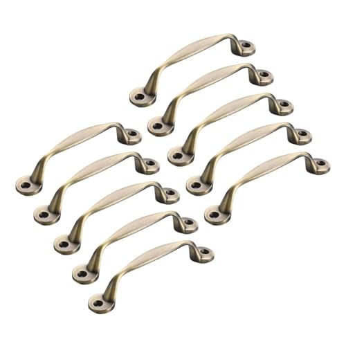 KUKUUU Schrankgriffe, Schubladengriffe, Küchen-Hardware (Vintage-Bronze, Stil D-Small), 10 Stück von KUKUUU