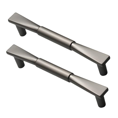 KUKUUU Schubladengriffe, Möbelgriff, Küchenschrank, Griffkante, gebürstetes Grau, Lochabstand 128 mm, 2 Stück KUKUUU Schubladengriffe, Möbelgriff, Küchenschrank, Griffkante, gebürstetes Grau, Lochabstand 128 mm, 2 Stück von KUKUUU