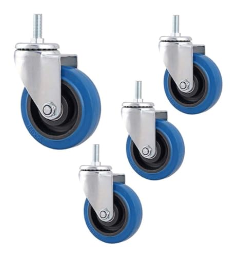 M12-Räder, Lenkrollen, Gummi-Möbelrollen (Farbe: ohne Bremse, Größe: 75 mm) von KUKUUU