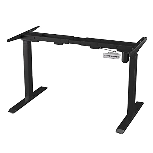 E-Table Höhenverstellbarer Electrisch Computertisch Tischgestell - elektrisch stufenlos höhenverstellbarer Schreibtisch ohne Tischplatte mit 4 Memory-Positionen (Black) von KULIK SYSTEM