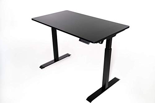 KULIK SYSTEM - E-Table Höhenverstellbarer Electrisch Schreibtisch mit Tischplatte für Laptop PC Arbeitsplatz - Automatischer Elektrischer Arbeitstisch mit 4 Positionen Speicherbar, 70x120 cm, Schwarz von KULIK SYSTEM