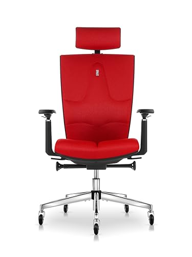 KULIK SYSTEM Ergonomischer Büro-Schreibtischstuhl – Komfort und verstellbarer Stuhl mit Rücken- und Lendenwirbelstützsystem für lange Arbeitsstunden, patentiertes Design zur Linderung von Rücken- und von KULIK SYSTEM